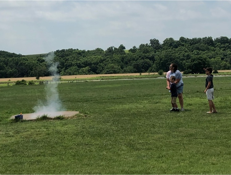 rocket launch with students 